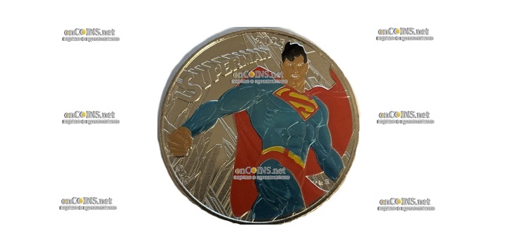 Монета Франции 10 EURO Супермен