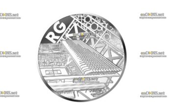 Монета Франции 10€ Roland Garros