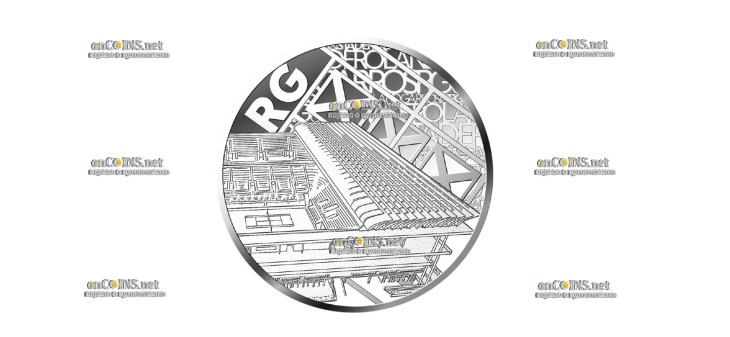 Монета Франции 10€ Roland Garros