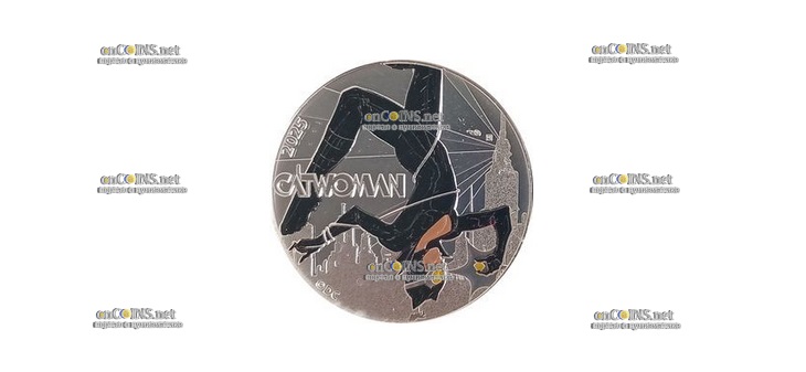 Монета Франции 10€ Женщина-Кошка