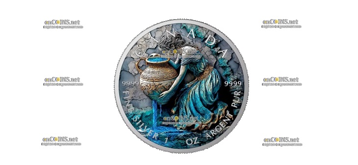 Монета Канады 5$ Водолей