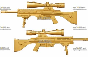 Позолоченная монета 2000 франков КФА Камеруна Винтовка AG-47