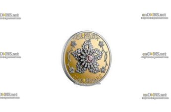 Золотая монета 200 долларов Канады Бриллиантовая брошь Уильямсона