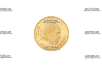 Золотая монета Островов Кука $5 Папа Франциск