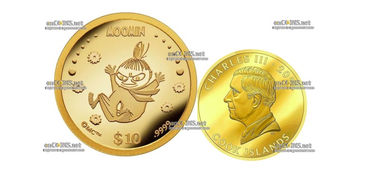 Золото монета $10 Острова Кука Мюмла