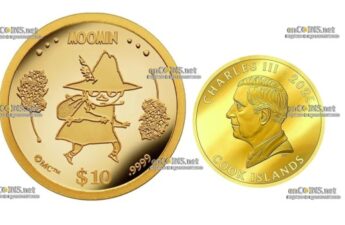 Золотые 10$ Острова Кука Снусмумрик