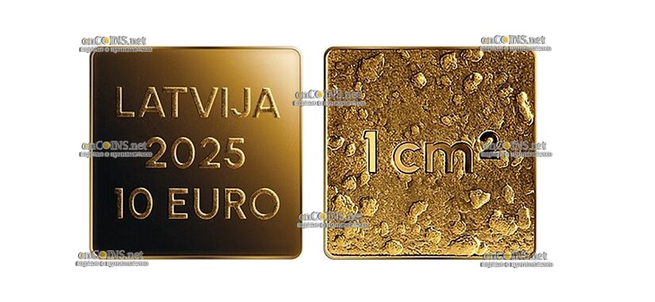 Монеты Латвии 10 евро Наша Земля