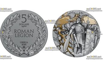 Монеты Либерии 5$ Римский Легион