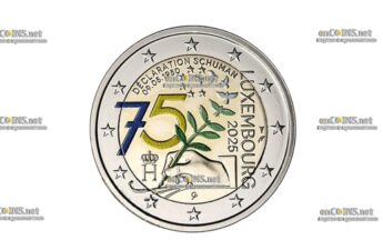 Люксембург монета 2 евро Декларации Шумана