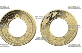 Монета 10 евро Италии Судно Amerigo Vespucci