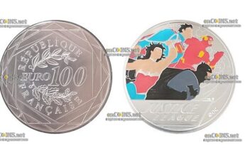 Монета 100 евро Франции Лига Справедливости
