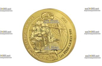 Монета 100 франков Руанды Судно HMS Victory