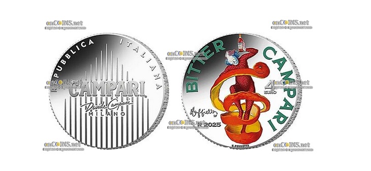 Монета €4 Италии Кампари