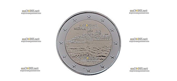 Монета Мальты 2 евро Мдина