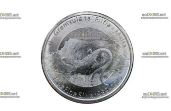 Монета Мальты €5 Мальтийская ящерица