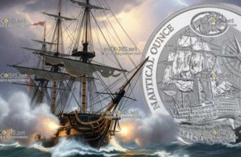 Монета Руанды 50 франков Боевое судно HMS Victory