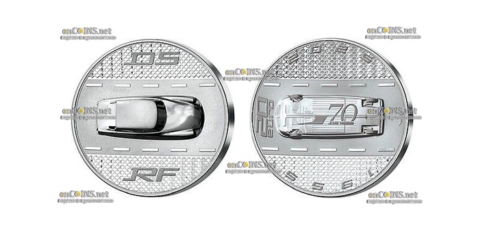 Монеты Франции 20 евро Citroën DS