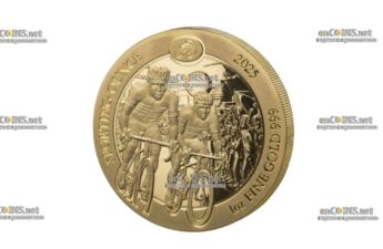 Золотая монета 100 франков Руанды Спортивная унция