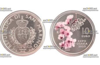 Монета 10 EURO Сан-Марино Всемирная выставка EXPO OSAKA 2025