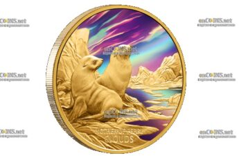 Монета 100$ Ниуэ Перламутровые облака