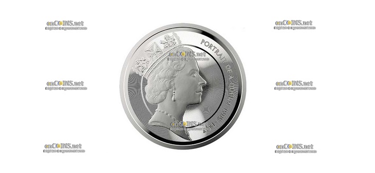 Монета £5 Британии Портрет Королевы 1985-1997