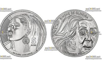 Монета 5 EURO Португалии Симона де Оливейра