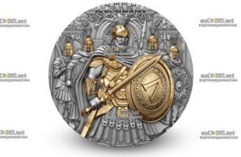 Монета 5$ Ниуэ Леонидас