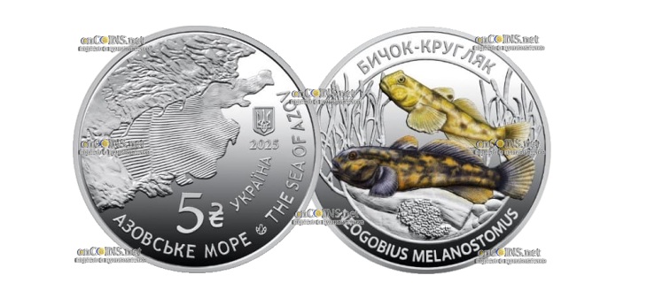 Монета 5₴ Украины Бычок-кругляк