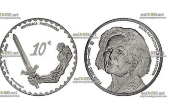 Монета Португалии 10 евро Паула Регу