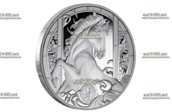 Монета серебряный доллар Ниуэ Год Лошади 2026