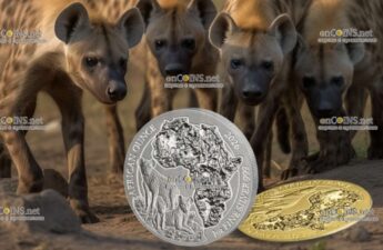 Монеты Руанды Пятнистая Гиена, в серии African Ounce