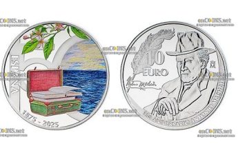 Испания монета 10 евро Антонио Мачадо