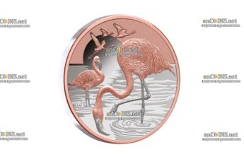 Монета $1 Ниуэ Фламинго
