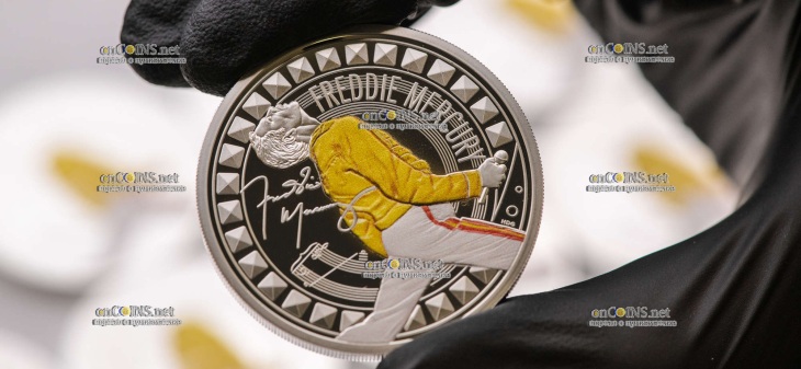 Монета £10 Британии Фредди Меркьюри
