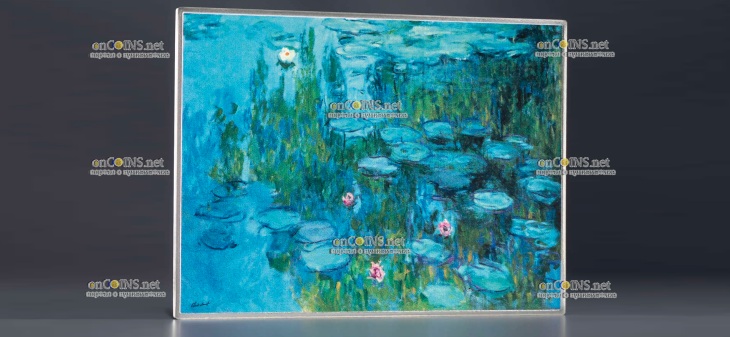 Монета 1000 франков CFA Камеруна Водяные лилии