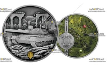 Монета $2 NZD Ниуэ World of Tanks