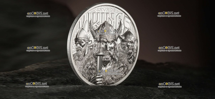 Монета $20 острова Кука Викинг