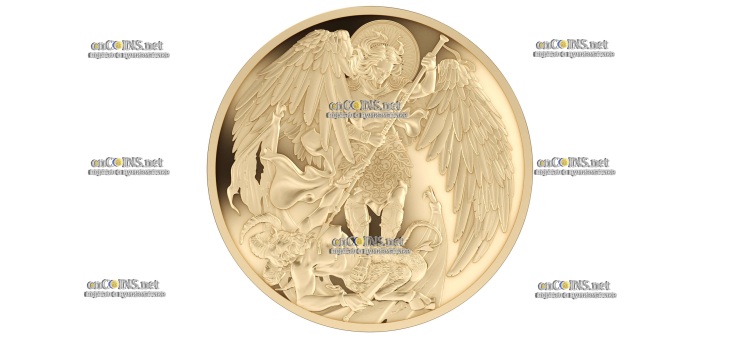 Монета $250 NZD Архангел Михаил