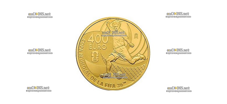 Монета 400 евро Испании WC-2026