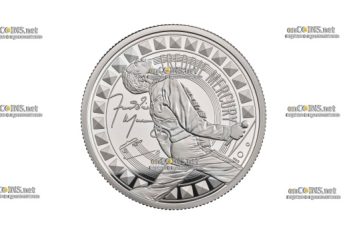 Монета £5 Британии Фредди Меркьюри
