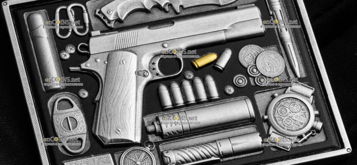 Монета 5 TALA Самоа Миссия X Пистолет