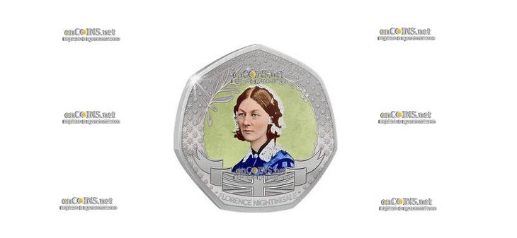 Монета 50 центов Соломоновы острова Флоренс Найтингейл