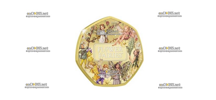 Монета 50 центов Соломоновы Острова Цветочные феи