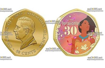 Монета 50 центов Соломоновых Островов Покахонтас