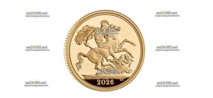 Монета Британии 5 Соверенов