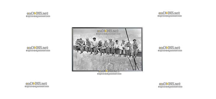 Монета Dollar Ниуэ Обед на вершине небоскреба