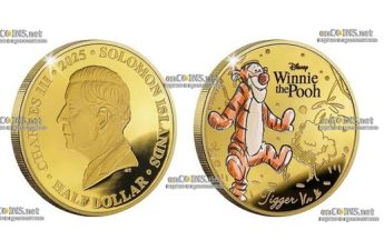 Монета ½ Dollar Соломоновых островов Тигр