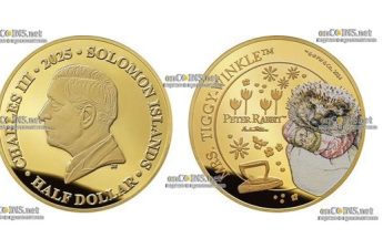 Монета ½ доллара Соломоновы острова миссис Тигги-Уинкл
