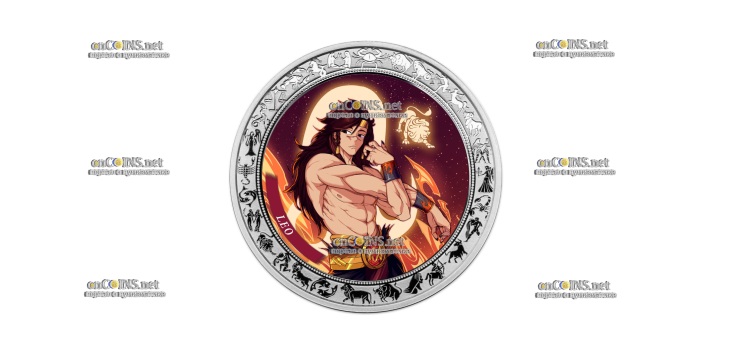 Монета Ганы 5 Cedis Аниме Лев