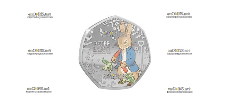 Монета Соломоновых Островов 50 центов Питер Кролик